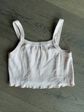 Wild Wawa Crop Tank Top - Light Pink